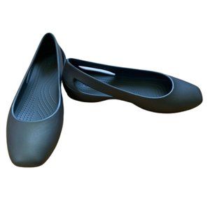 Crocs Women’s Sloane Flat Metallic Grey Size 6